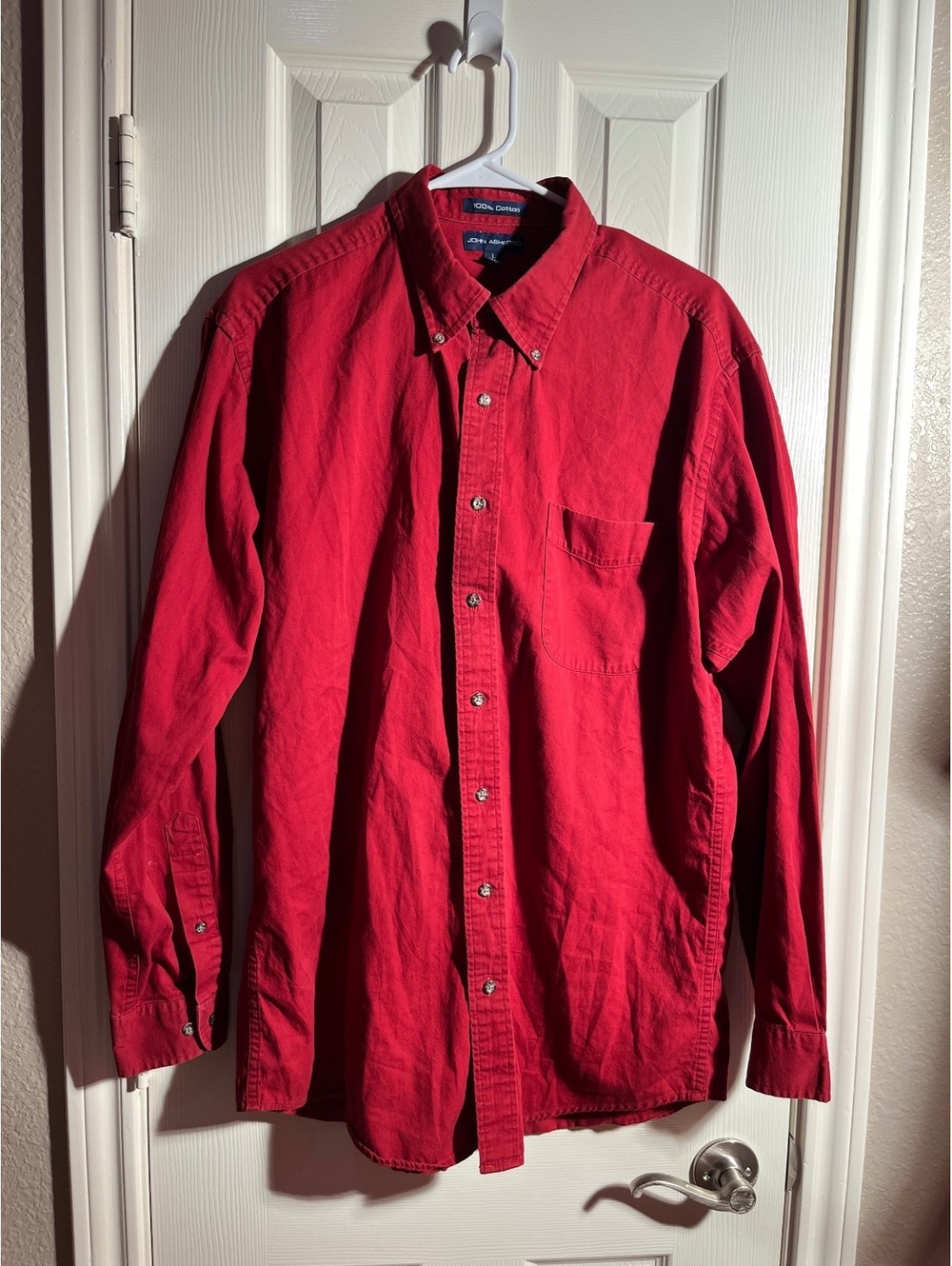 John Ashford men’s button-down red large tall Christmas
